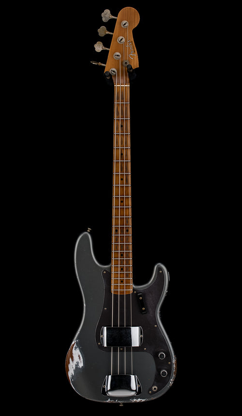 Fender Custom Shop Empire 58 Precision Bass Heavy Relic - Faded Aged Charcoal Frost Metallic #91085