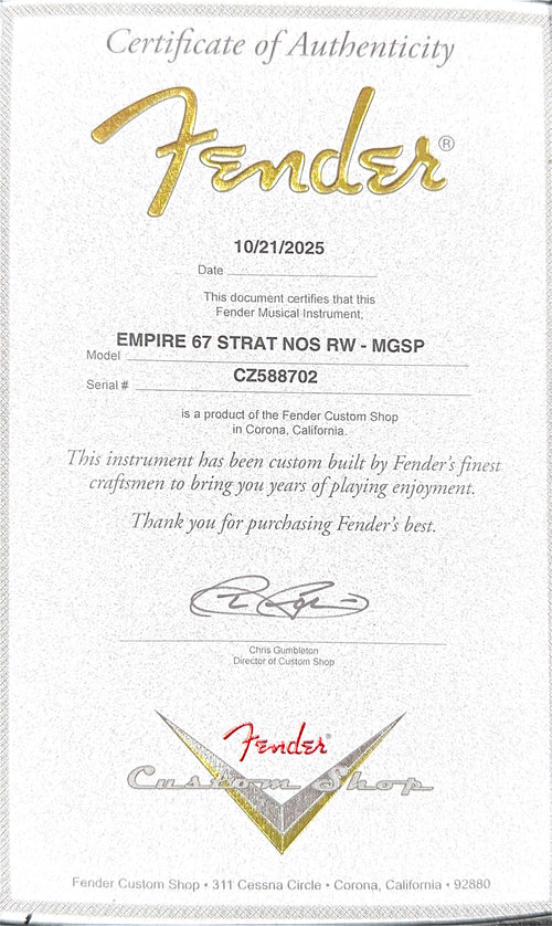 Fender Custom Shop Empire 67 Stratocaster NOS - Magenta Sparkle #88702