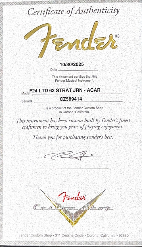 Fender Custom Shop LTD 1963 Stratocaster Journeyman Relic - Aged Candy Apple Red #89414