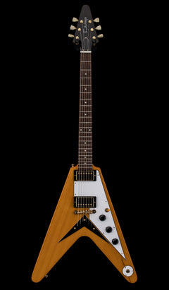 Used Epiphone 1958 Korina Flying V (2024) - Aged Natural #24764 with Original Hard Case