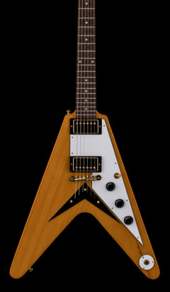 Used Epiphone 1958 Korina Flying V (2024) - Aged Natural #24764 with Original Hard Case