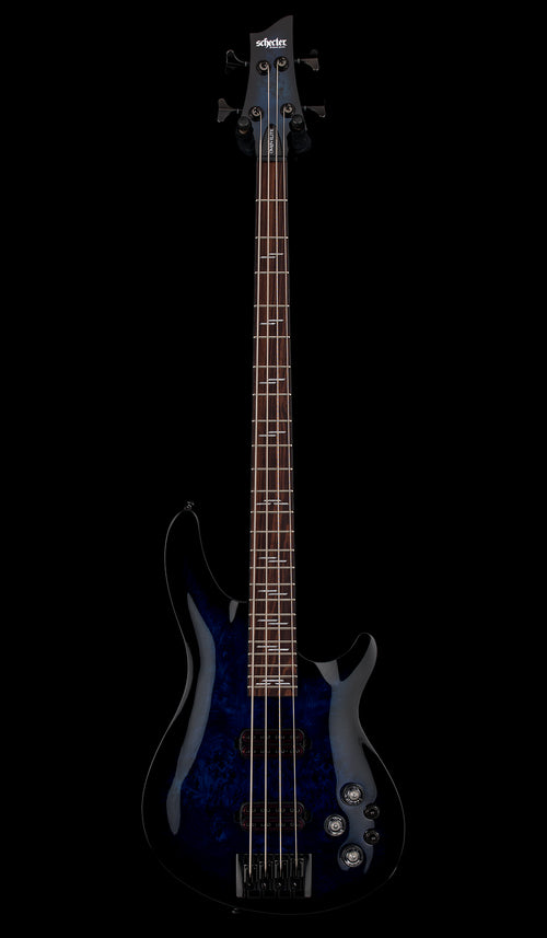 Used Schecter Omen Elite-4 (2021) - See-Thru Blue Burst #10310 with Gig Bag
