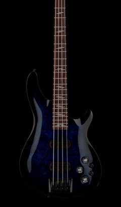 Used Schecter Omen Elite-4 (2021) - See-Thru Blue Burst #10310 with Gig Bag