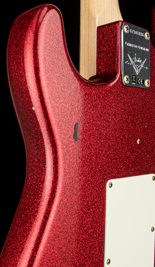 Fender Custom Shop Limited Edition '69 Stratocaster Journeyman Relic - Aged Red Sparkle #81036