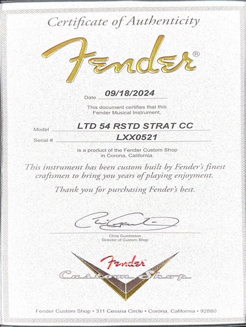 Fender Custom Shop Limited Edition 1954 Roasted Stratocaster Closet Classic - Aged Black #0521