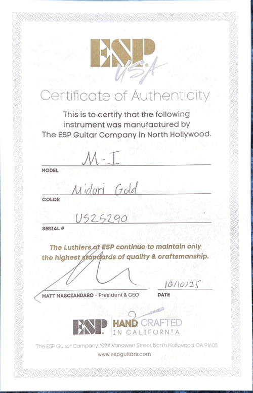 ESP M-1 USA - Midori Gold #25290