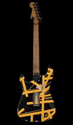 EVH Limited Edition Striped Series Frankie Aged - Black and Yellow #01178