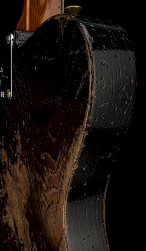 Fender Custom Shop LTD Roasted Reverse 50s Telecaster Heavy Relic - Ebony Transparent #44880
