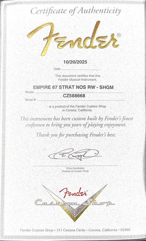 Fender Custom Shop Empire 67 Stratocaster NOS - Sherwood Green Metallic #88668