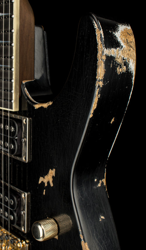 Jackson Custom Shop Korina DK 2H FR Relic - Black #19767 (Empire Music Spec)