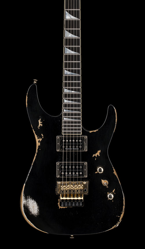 Jackson Custom Shop Korina DK 2H FR Relic - Black #19767 (Empire Music Spec)