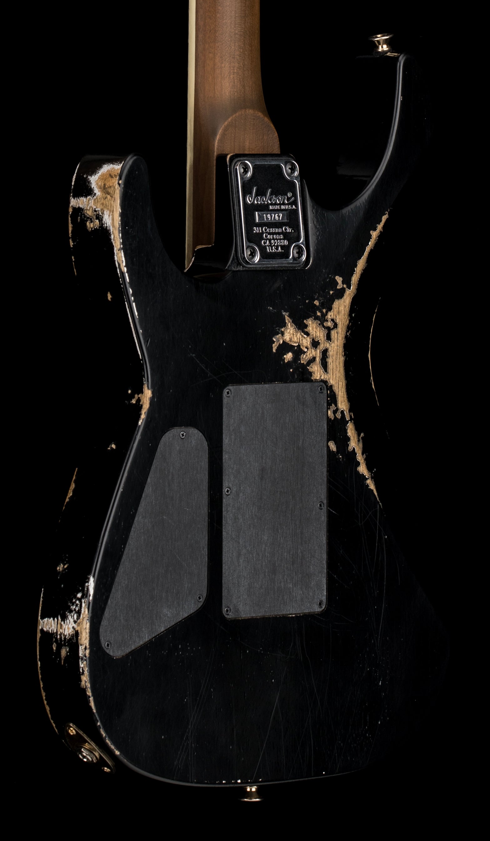 Jackson Custom Shop Korina DK 2H FR Relic - Black (Empire Music Spec)