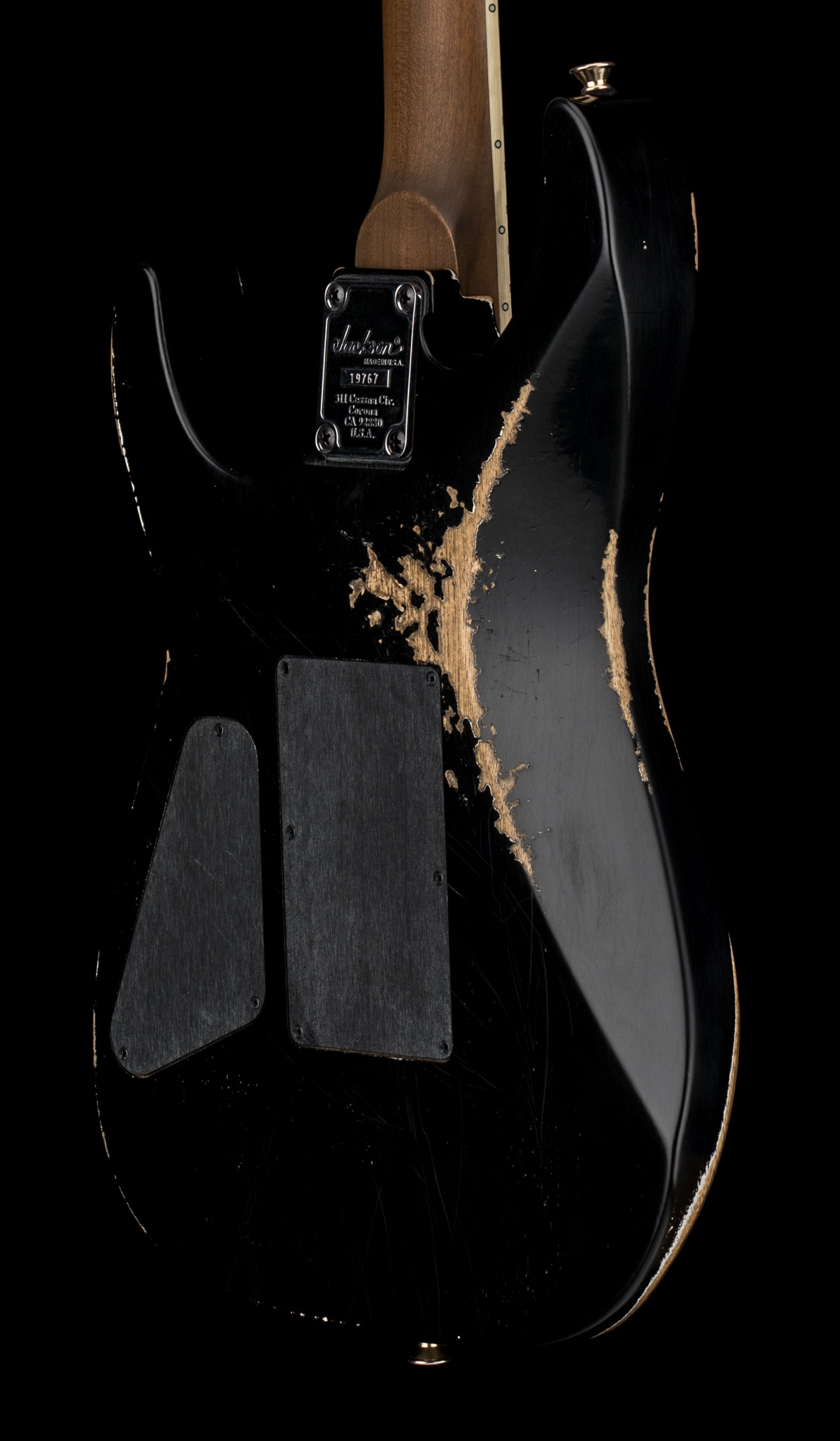 Jackson Custom Shop Korina DK 2H FR Relic - Black (Empire Music Spec)