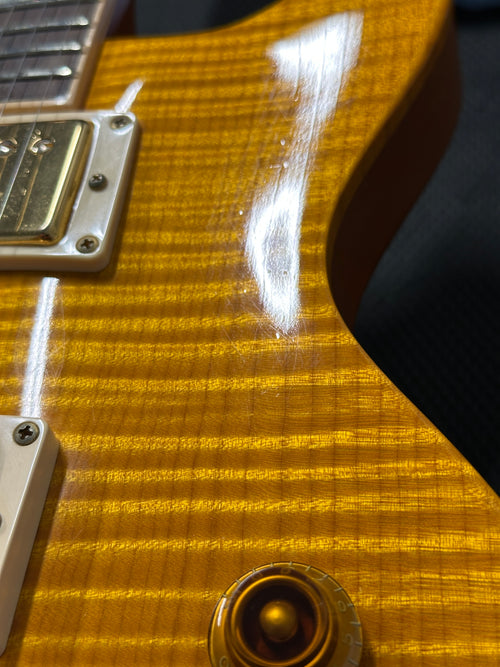 Used Gibson Les Paul Standard Double Cut Plus (2002) - Trans Amber #62446 with Original Hard Case