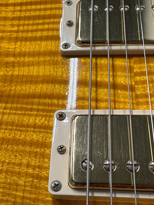Used Gibson Les Paul Standard Double Cut Plus (2002) - Trans Amber #62446 with Original Hard Case