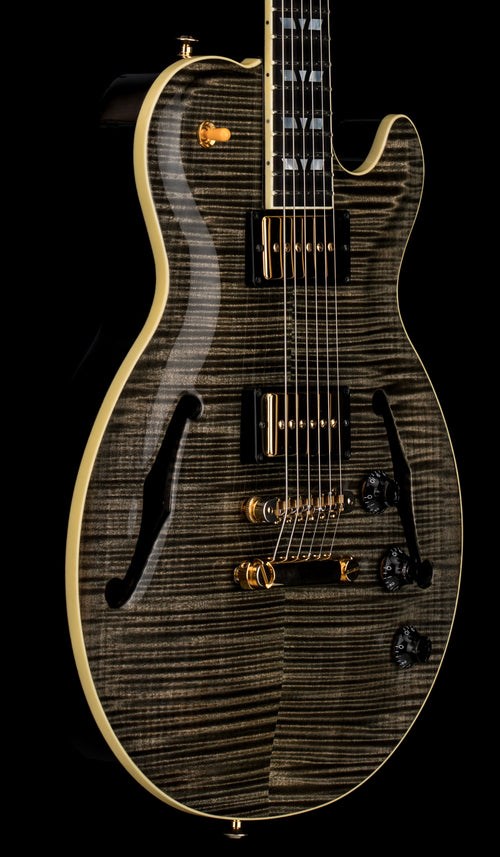 Used Hamer Custom Shop Monaco SuperPro (2007) - Transparent Black #55378 with Original Hard Case