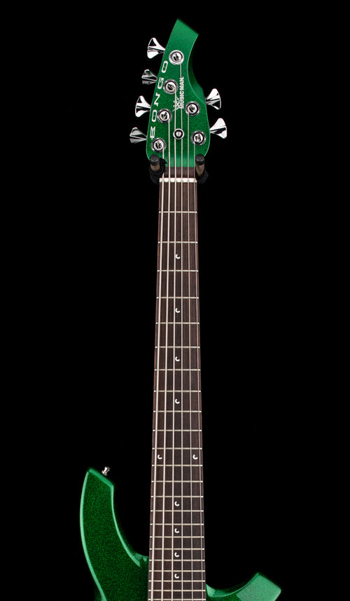 Used Ernie Ball Music Man Bongo 6 HS (2013) - Emerald Green Sparkle #43092 with Original Hard Case