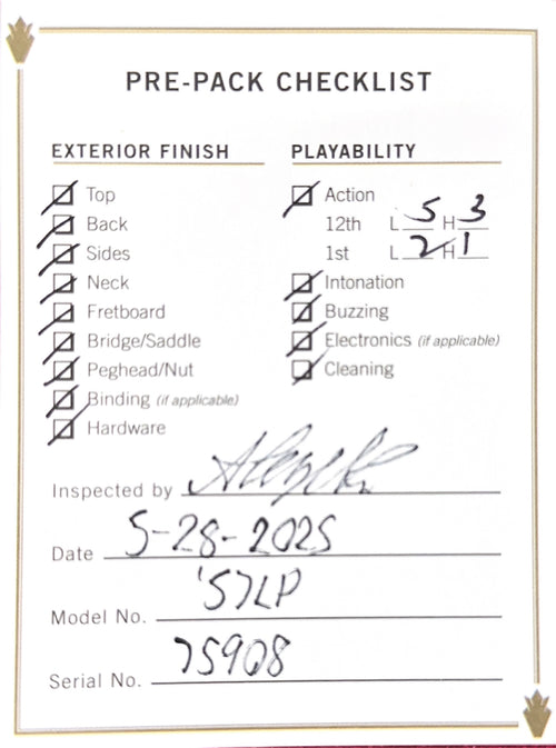 Used Gibson Custom Shop 1957 Les Paul Goldtop Darkback Murphy Lab Light Aged (2025) - Double Gold #75908 with Original Hard Case