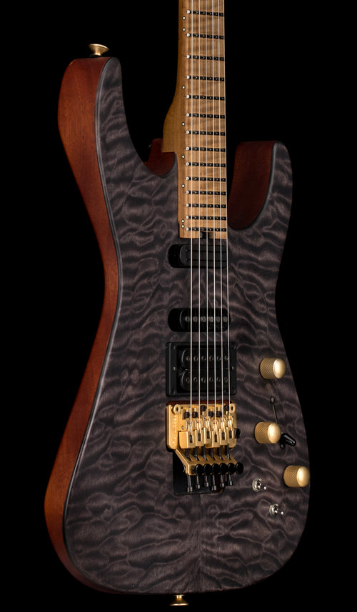 Used Jackson USA Phil Collen PC1 Satin Stain (2018) - Satin Transparent Black #9073 with Original Hard Case