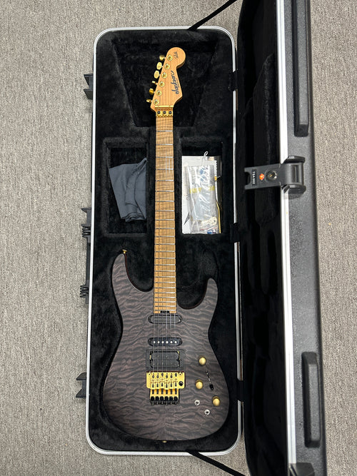 Used Jackson USA Phil Collen PC1 Satin Stain (2018) - Satin Transparent Black #9073 with Original Hard Case