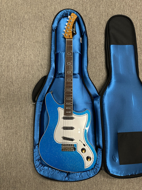 Used Kauer Electroliner (2023 NAMM) - Poseidon Blue Flake #137 with Gig Bag