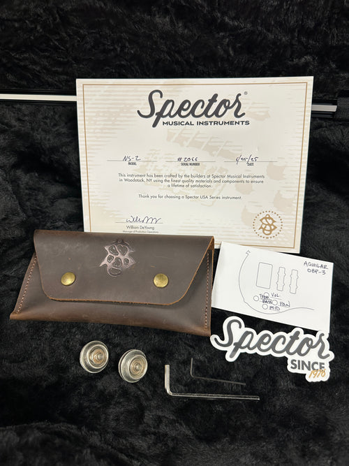 Used Spector Custom Shop NS-2 Kelly's Relic (2025) - Black/Sunburst #2066 with Original Hard Case