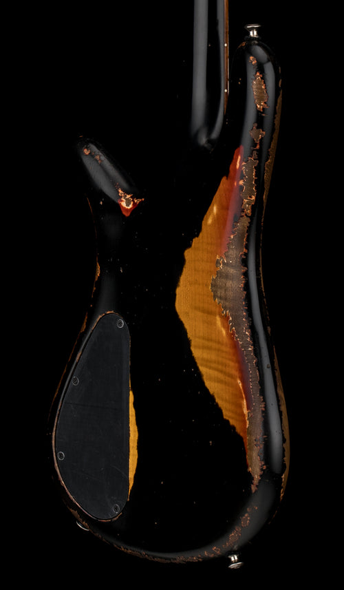 Used Spector Custom Shop NS-2 Kelly's Relic (2025) - Black/Sunburst #2066 with Original Hard Case