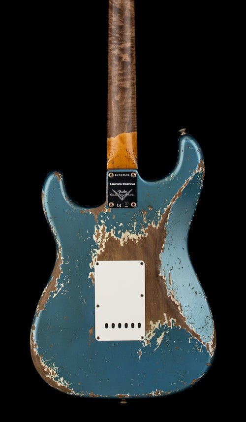 Fender Custom Shop Limited Edition Red Hot Strat Super Heavy Relic - Super Faded Aged Lake Placid Blue #83541