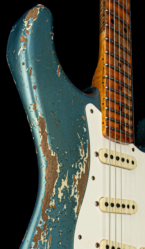 Fender Custom Shop Limited Edition Red Hot Strat Super Heavy Relic - Super Faded Aged Lake Placid Blue #83541