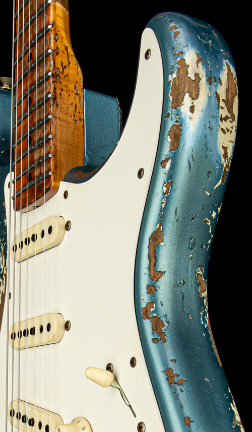 Fender Custom Shop Limited Edition Red Hot Strat Super Heavy Relic - Super Faded Aged Lake Placid Blue #83541