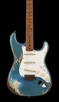 Fender Custom Shop Limited Edition Red Hot Strat Super Heavy Relic - Super Faded Aged Lake Placid Blue #83541