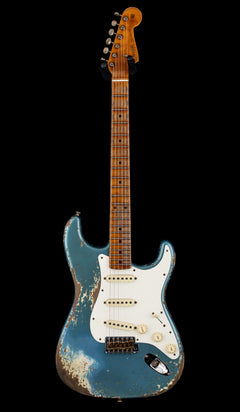 Fender Custom Shop Limited Edition Red Hot Strat Super Heavy Relic - Super Faded Aged Lake Placid Blue #83541