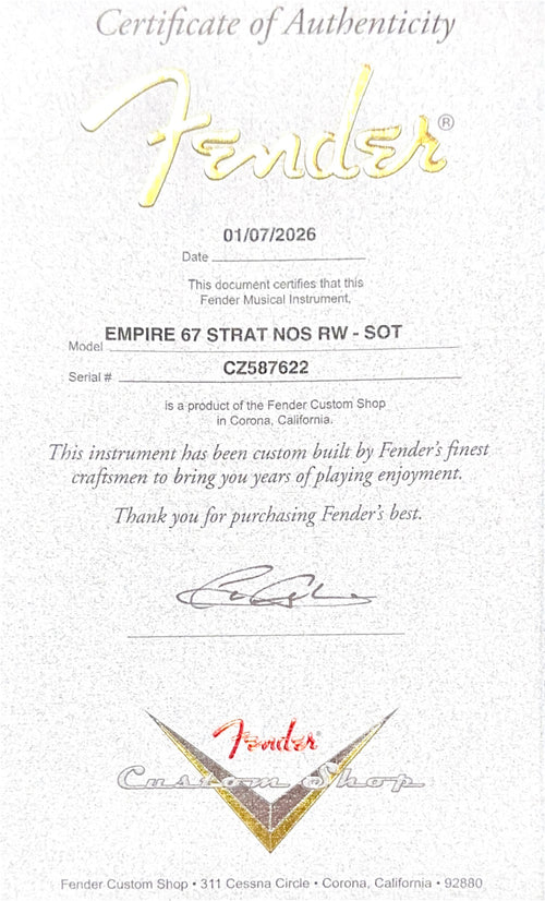 Fender Custom Shop Empire 67 Stratocaster NOS - Sunset Orange #87622