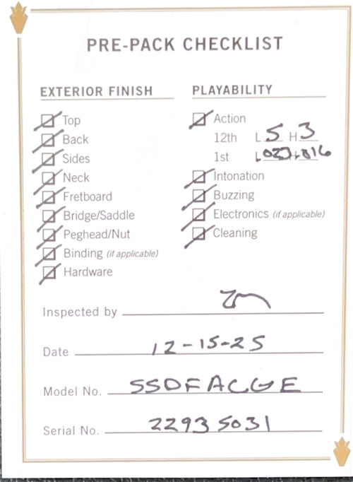 Gibson Custom Shop Doves In Flight - Antique Natural #35031