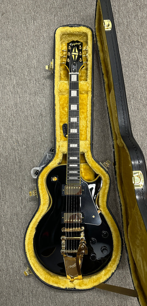 Used Epiphone Joe Bonamassa 1959 Les Paul Custom (2025) - Antique Ebony #26562 with Original Hard Case