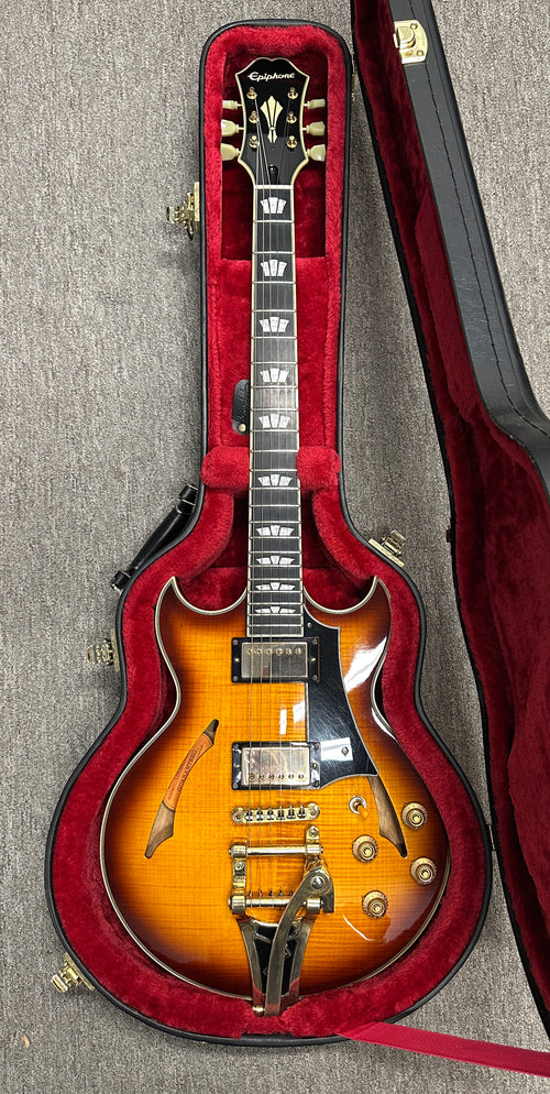 Used Epiphone Limited Edition Johnny A. Custom (2017) - Sunset Glow #04711 with Original Hard Case