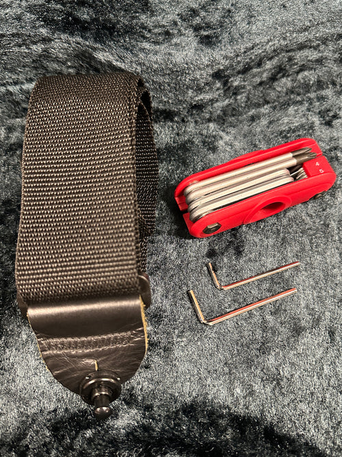 Used Ibanez Custom Shop Mårten Hagström Signature M8M (2024) - Weathered Black #24901 with Original Hard Case