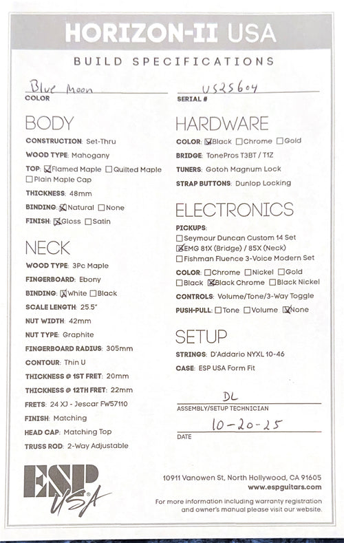 ESP Horizon-II USA - Blue Moon #25604