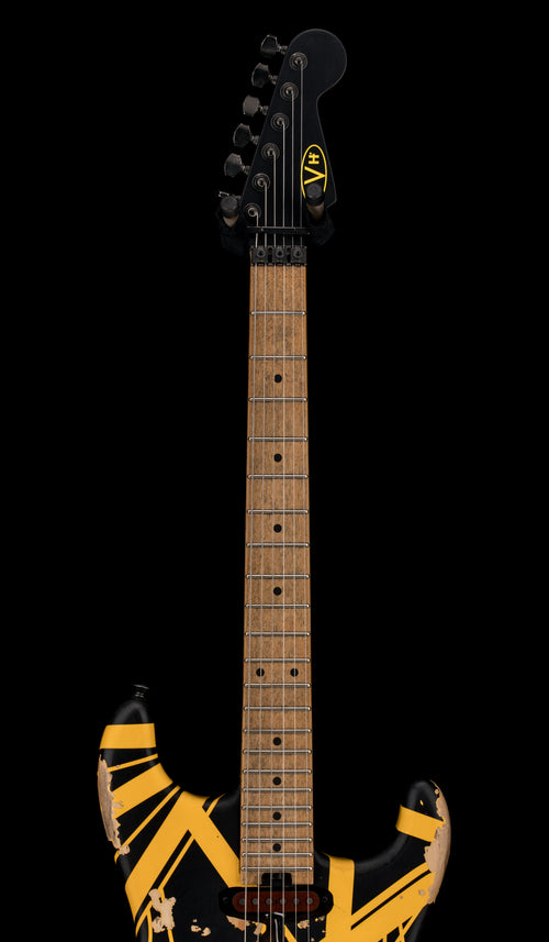 EVH Limited Edition Striped Series Frankie Aged - Black and Yellow #01164