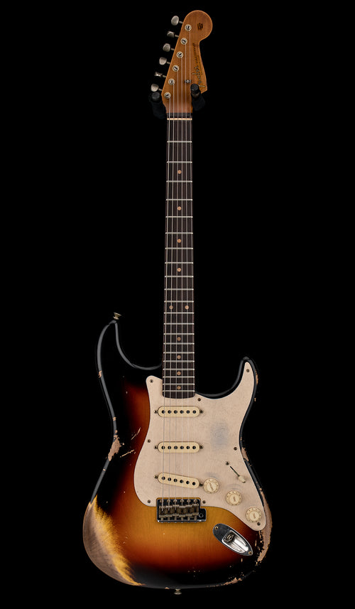 Fender Custom Shop 2017 LTD Heavy Relic 1959 Stratocaster Roasted - Wide Fade 3-Color Sunburst #86528