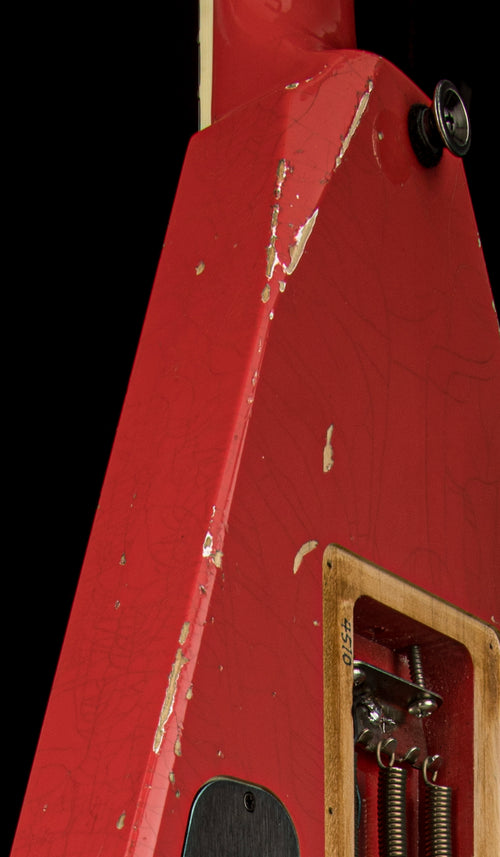 Used Jackson Custom Shop King V Music Zoo Exclusive - Nitro Aged Fiesta Red #10637 with Original Hard Case