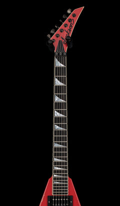 Used Jackson Custom Shop King V Music Zoo Exclusive - Nitro Aged Fiesta Red #10637 with Original Hard Case