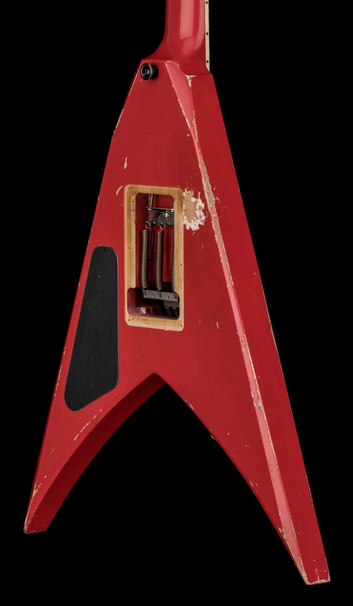 Used Jackson Custom Shop King V Music Zoo Exclusive - Nitro Aged Fiesta Red #10637 with Original Hard Case