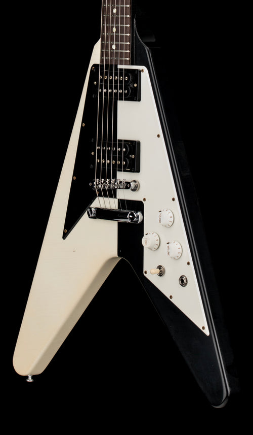 Used Gibson Custom Shop Michael Schenker 1971 Flying V Collector's Edition - Black/White #MSFV44 with Original Hard Case