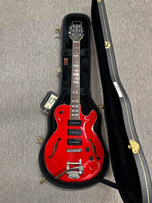 Used Hamer Monaco III (2003)  - Red Transparent #52593 with Original Hard Case