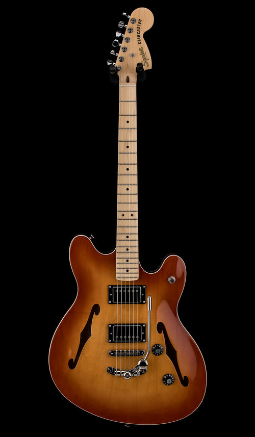 Used Squier Affinity Starcaster Deluxe (2024) - Sienna Sunburst #04981 with Gig Bag