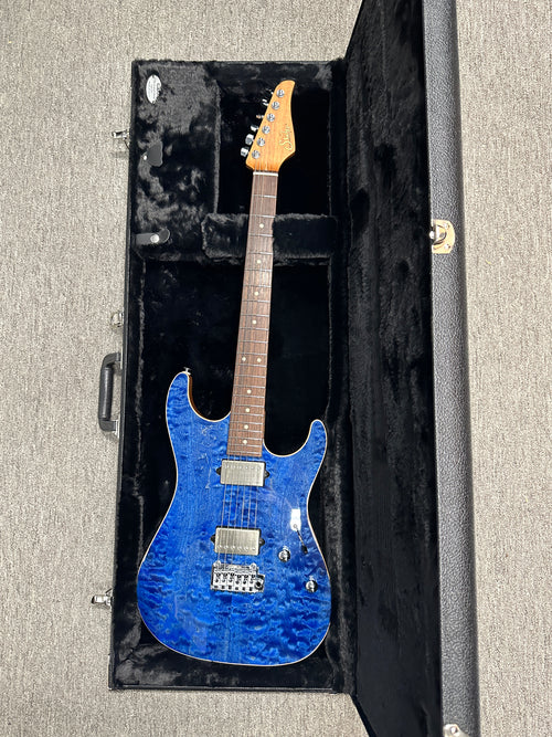 Used Suhr Custom Standard - Trans Whale Blue #85181 with Original Hard Case