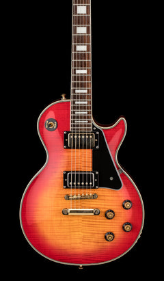 Used Epiphone Les Paul Custom Flame Top (2000) - Heritage Cherry Sunburst #62295 with Hard Case