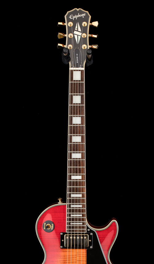 Used Epiphone Les Paul Custom Flame Top (2000) - Heritage Cherry Sunburst #62295 with Hard Case