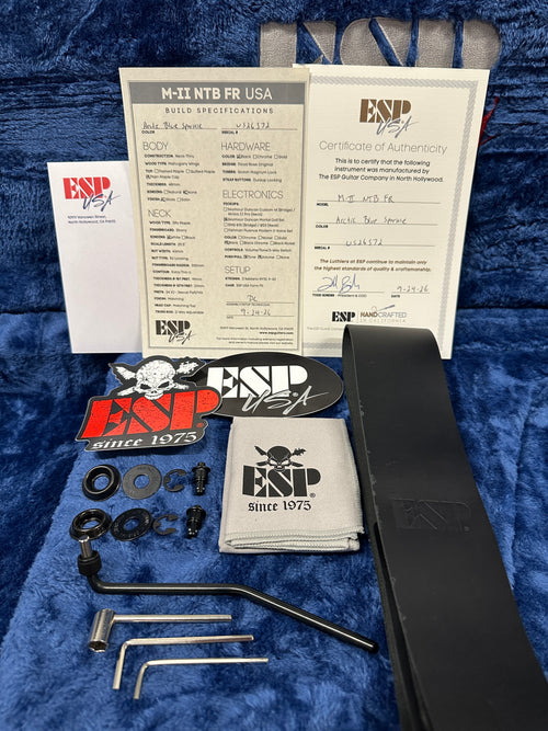 ESP M-II NTB FR USA - Arctic Blue Sparkle #26572